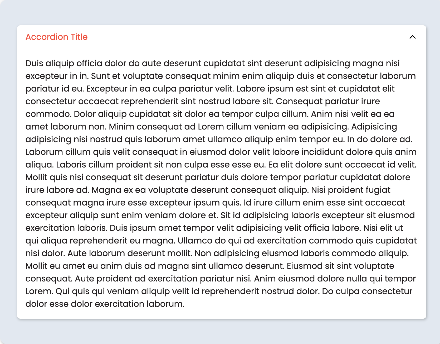 Accordion Component